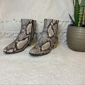 Snake Printed Booties